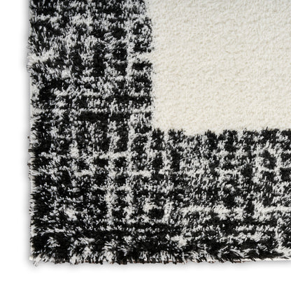 Nourison Home Pacific Shag  Ivory Black  Contemporary