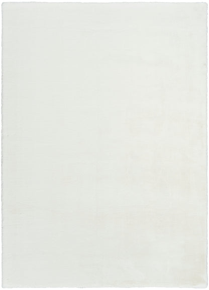 Nourison Home Soft Plush Rabbit Fur SFF01 White Contemporary Machine Woven Rug