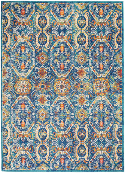 Nourison Home Allur ALR05 Blue Multicolor Transitional Power-loomed Rug