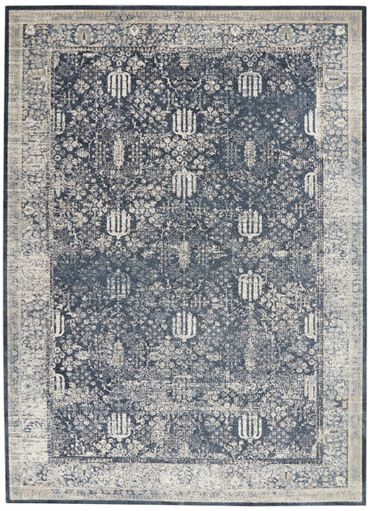 Nourison Home Malta  Navy Ivory  Traditional