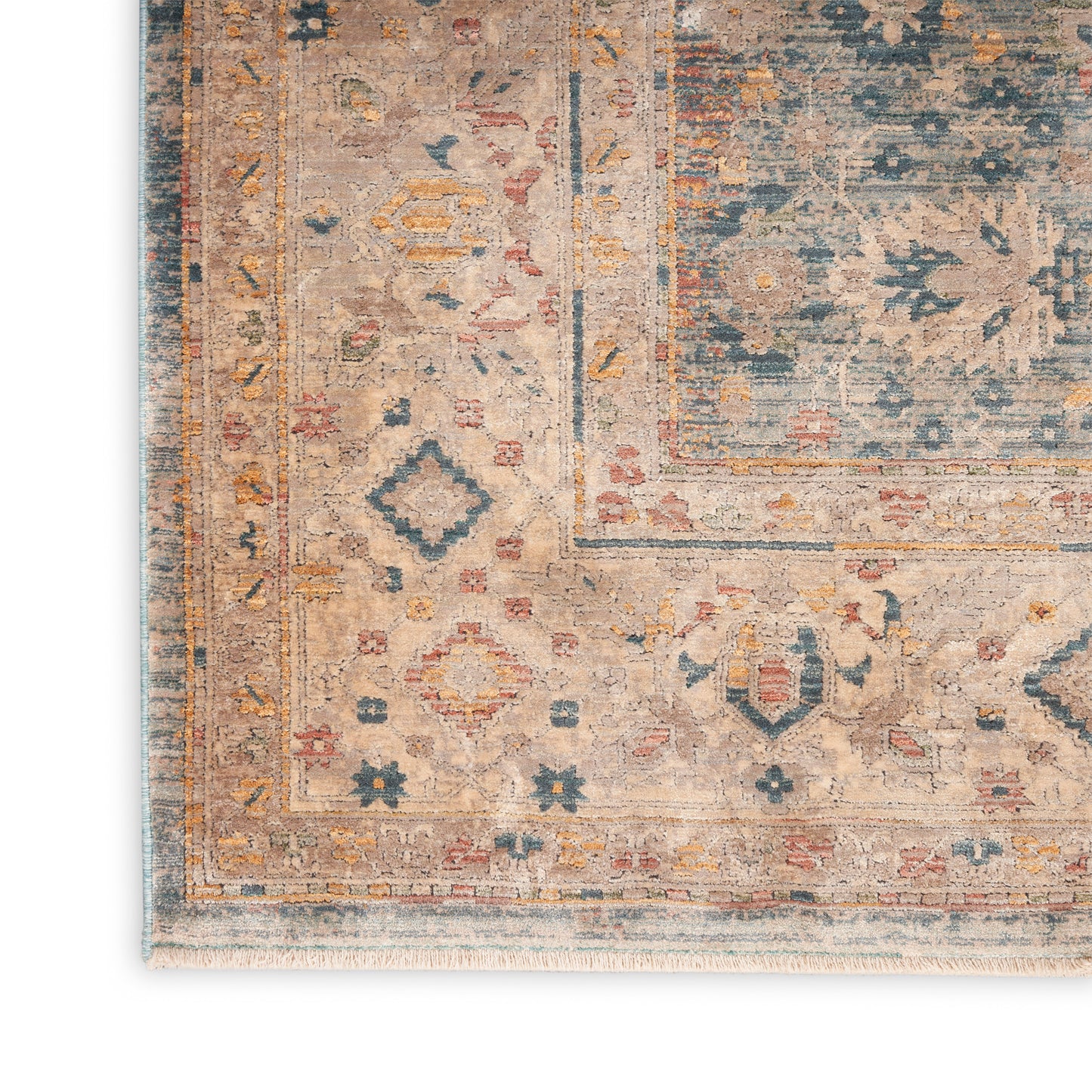 Nourison Home Luxurious  Ivory Blue  Traditional