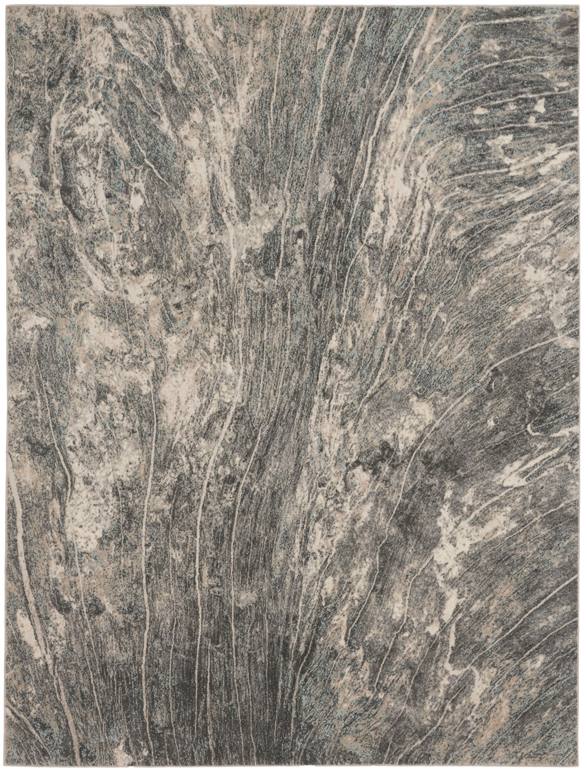 Nourison Home Marmara  Charcoal Ivory  Contemporary