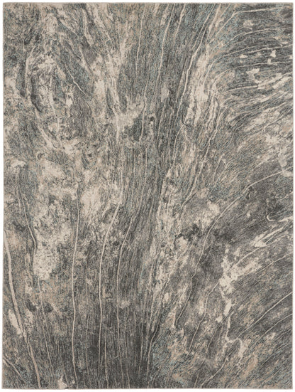 Nourison Home Marmara  Charcoal Ivory  Contemporary