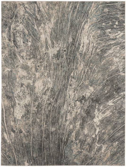 Nourison Home Marmara  Charcoal Ivory  Contemporary