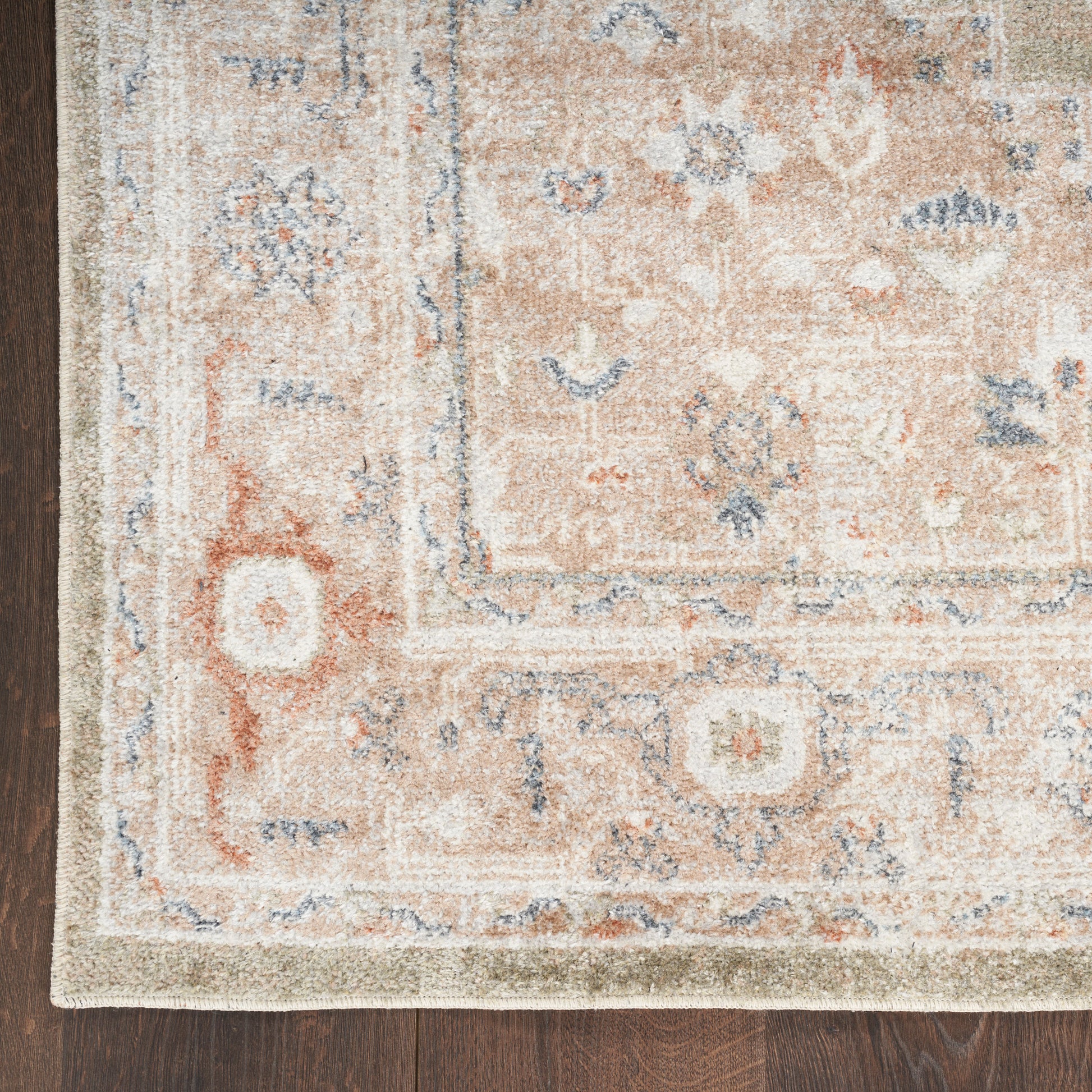 Nourison Home Astra Machine Washable  Sage Multi  Traditional