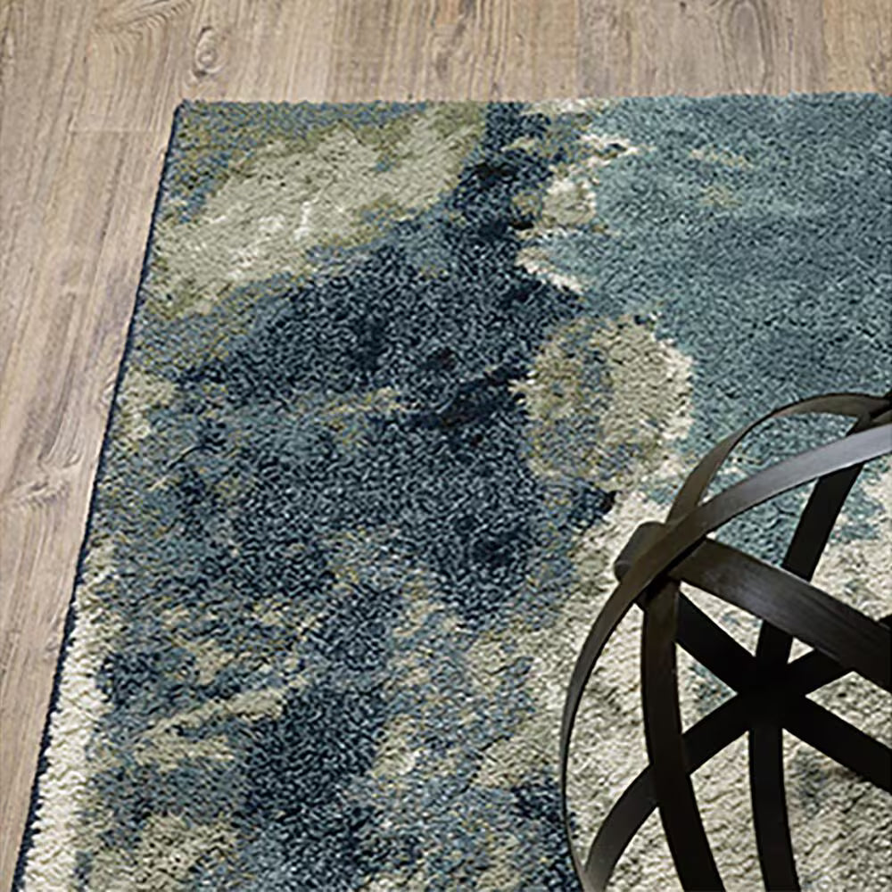 Oriental Weavers SENECA SE11A Blue Green Contemporary Power-Loomed Rug