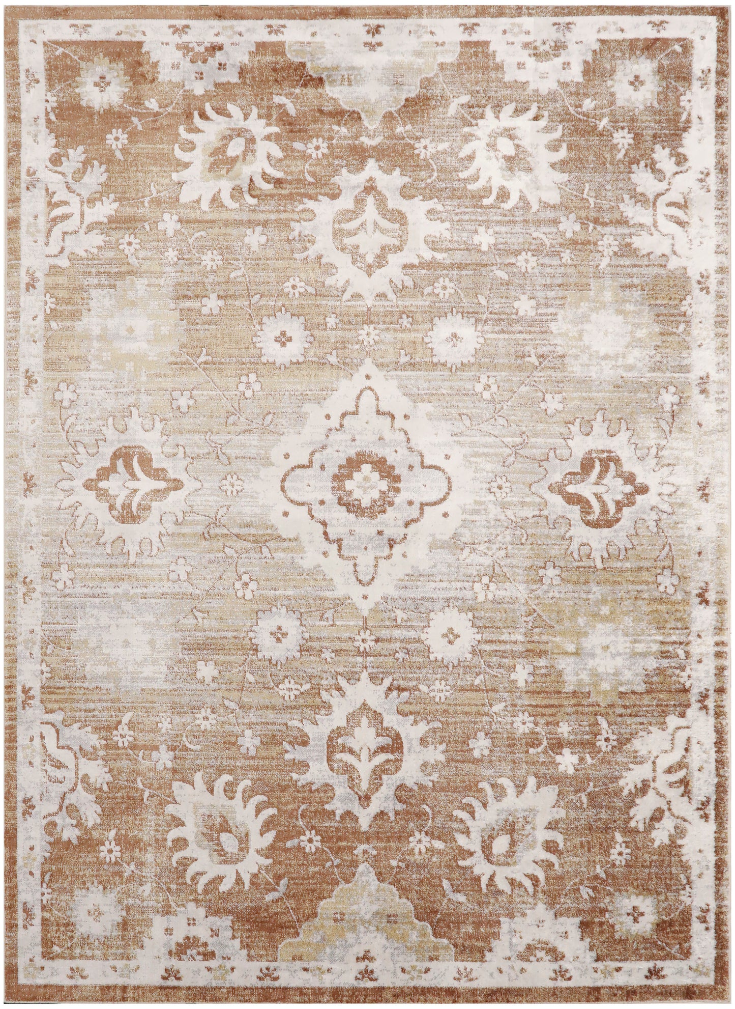 Nourison Home Astra Machine Washable ASW19 Copper Traditional Power-loomed Rug