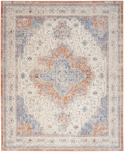 Nourison Home Nourison Essentials Persian NRE07 Beige Blue Traditional Power-loomed Rug
