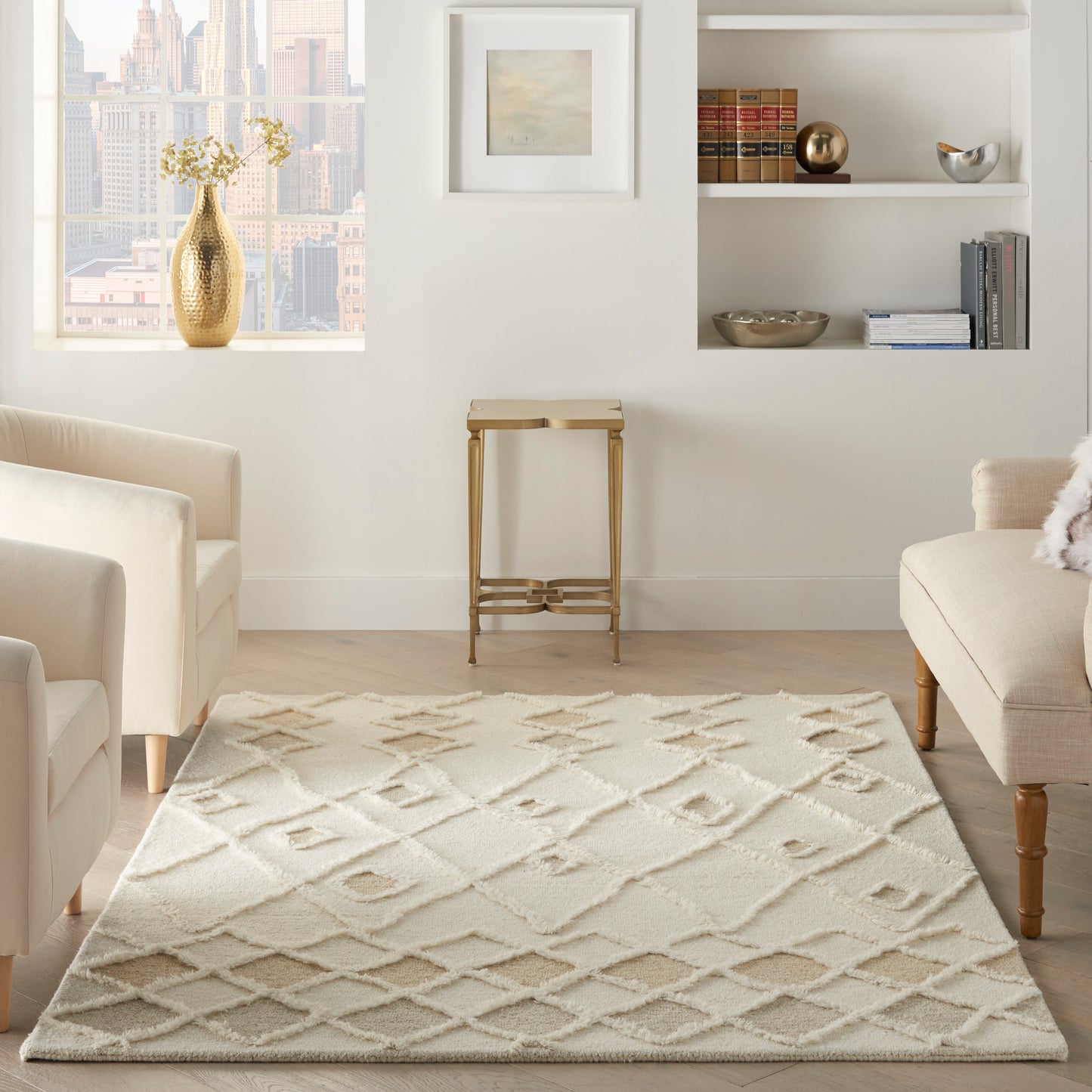 Nourison Home Moroccan Court  Ivory  Contemporary