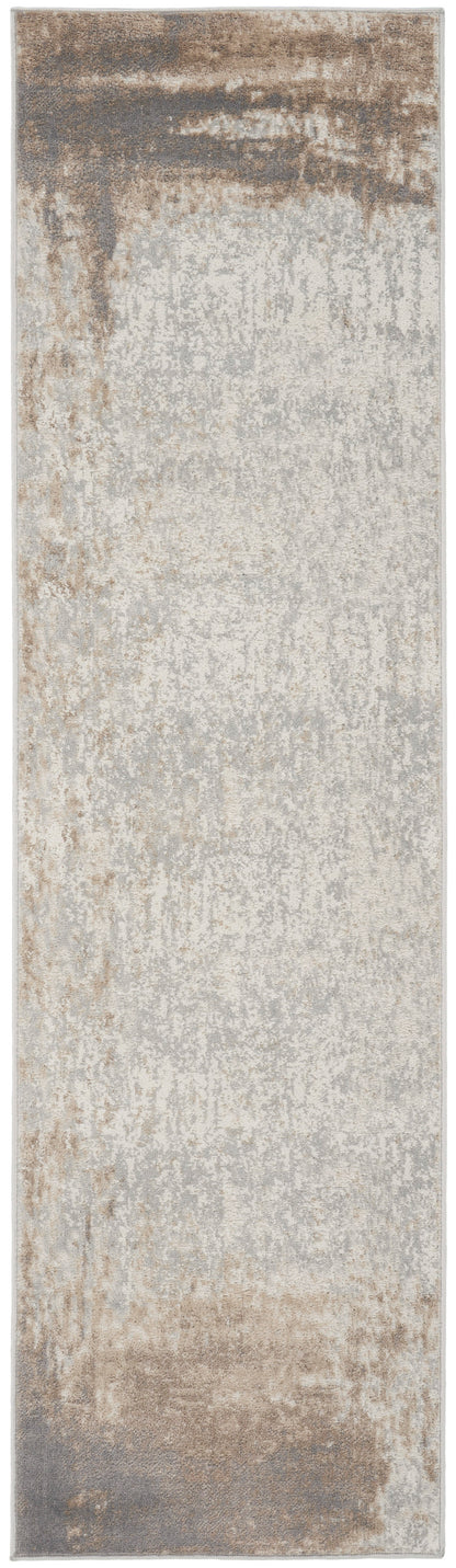 Nourison Home Elation ETN07 Grey Ivory Contemporary Power-loomed Rug