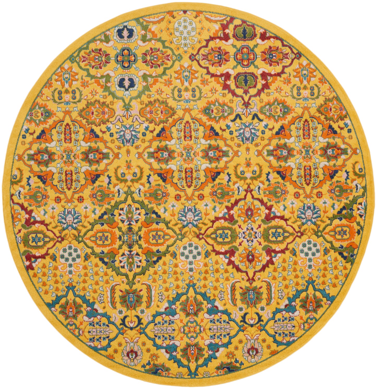 Nourison Home Allur ALR03 Yellow Multicolor Transitional Power-loomed Rug