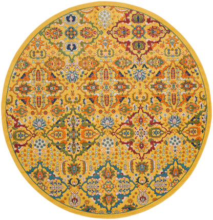 Nourison Home Allur ALR03 Yellow Multicolor Transitional Power-loomed Rug