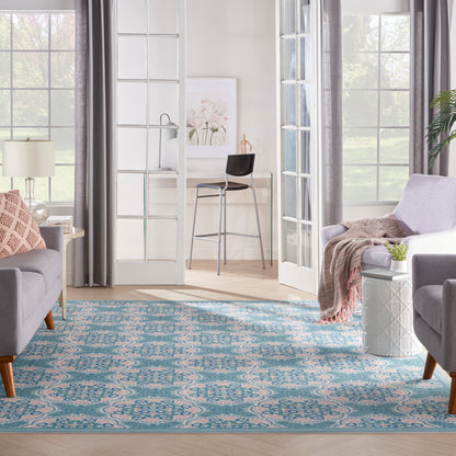 Waverly Sun N Shade  Blue  Contemporary