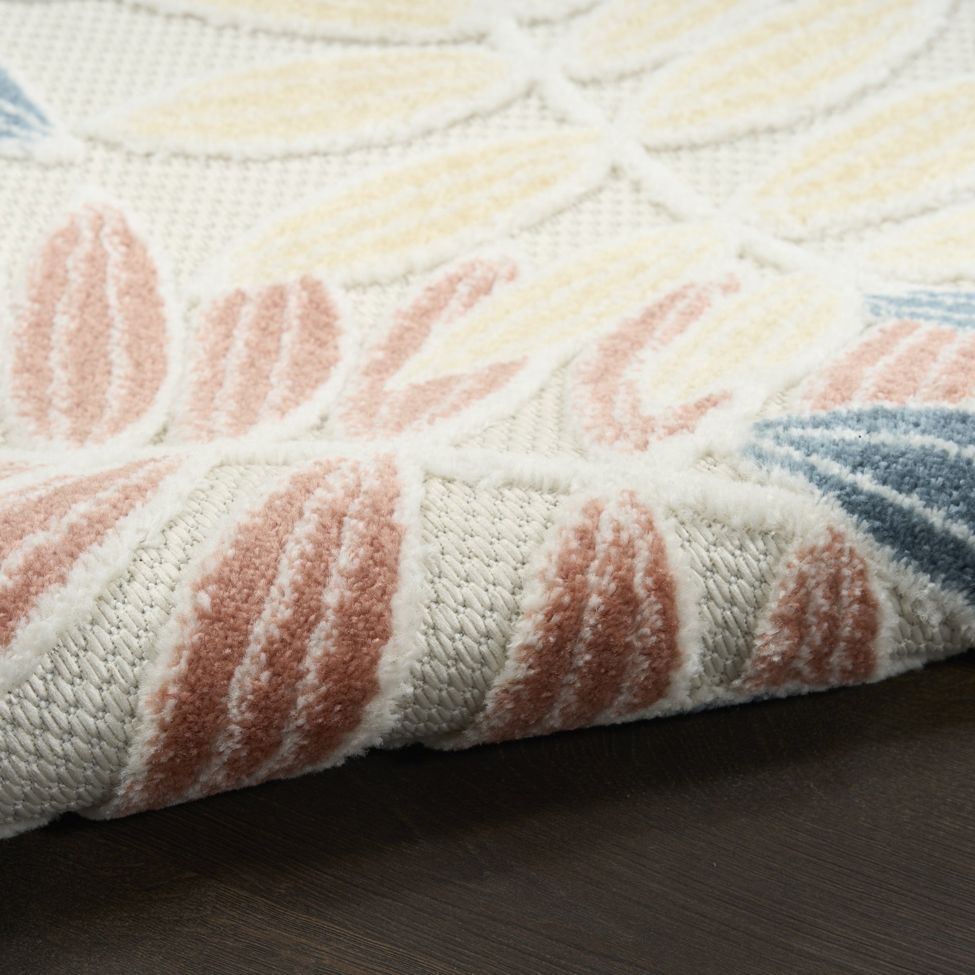 Nourison Home Aloha  Ivory Blue  Contemporary