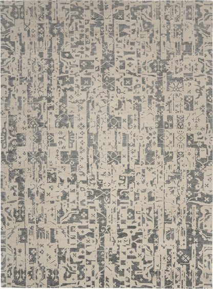 Nourison Home Silk Shadows  Ivory Grey  Transitional