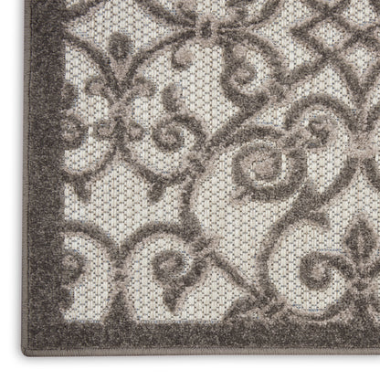 Nourison Home Aloha  Grey Charcoal  Contemporary