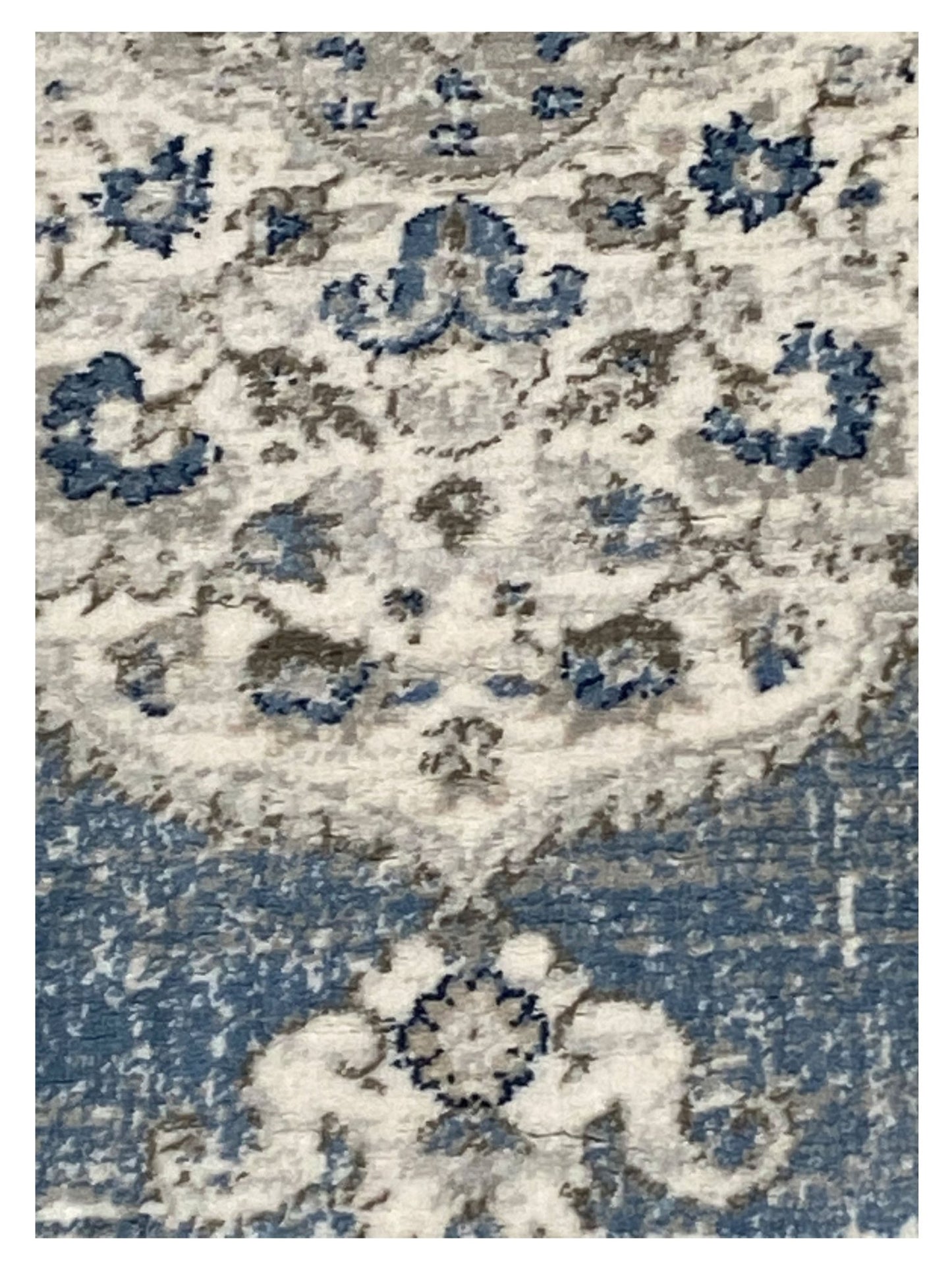 Artisan Bella Blue Cream Transitional Machinemade Rug - Rugs - Artisan - Atlanta Designer Rugs