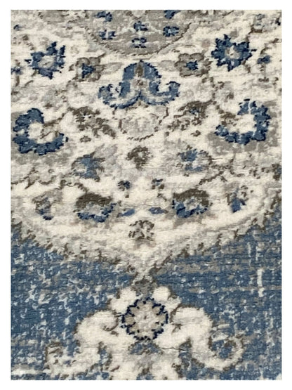 Artisan Bella Blue Cream Transitional Machinemade Rug - Rugs - Artisan - Atlanta Designer Rugs