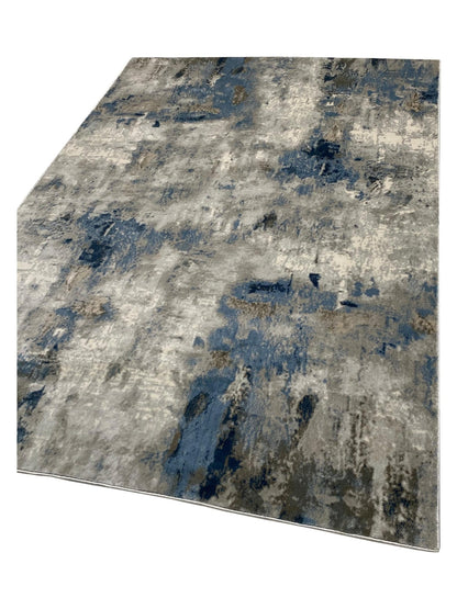 Artisan Bella Gray Blue Contemporary Machinemade Rug - Rugs - Artisan - Atlanta Designer Rugs