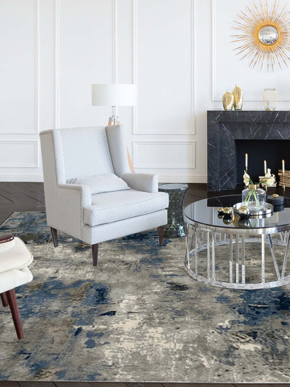 Artisan Bella Gray Blue Contemporary Machinemade Rug - Rugs - Artisan - Atlanta Designer Rugs