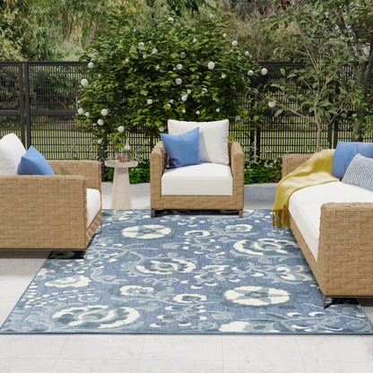 Nourison Home Aloha  Blue  Contemporary