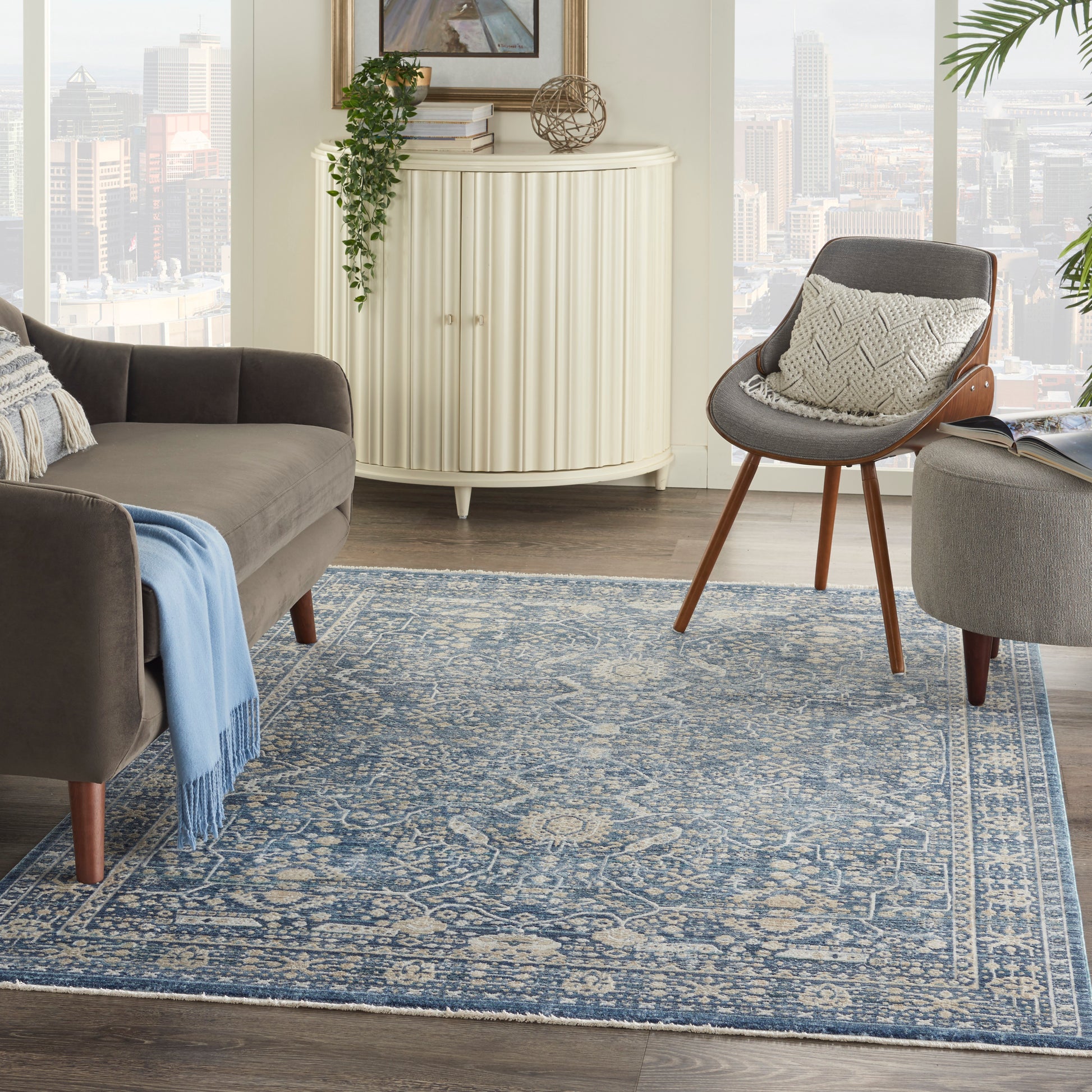 Nourison Home Lustrous Weave  Blue  