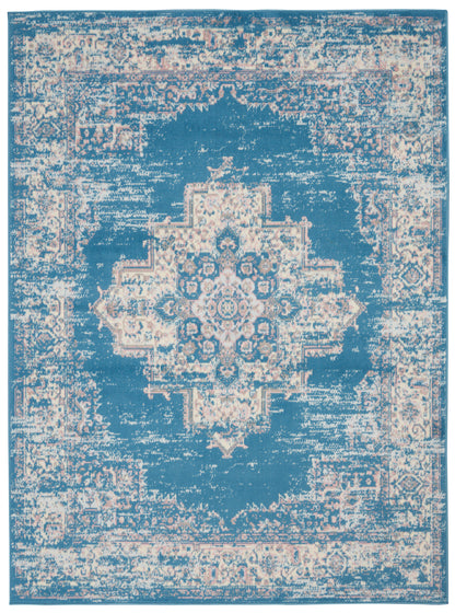 Nourison Home Grafix GRF14 Blue Transitional Power-loomed Rug