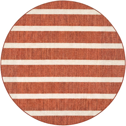 Nourison Home Positano POS03 Terracotta Ivory Contemporary Power-loomed Rug