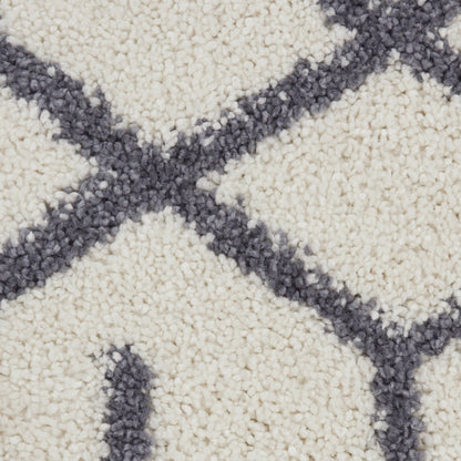 Nourison Home Moroccan Shag  White  Transitional