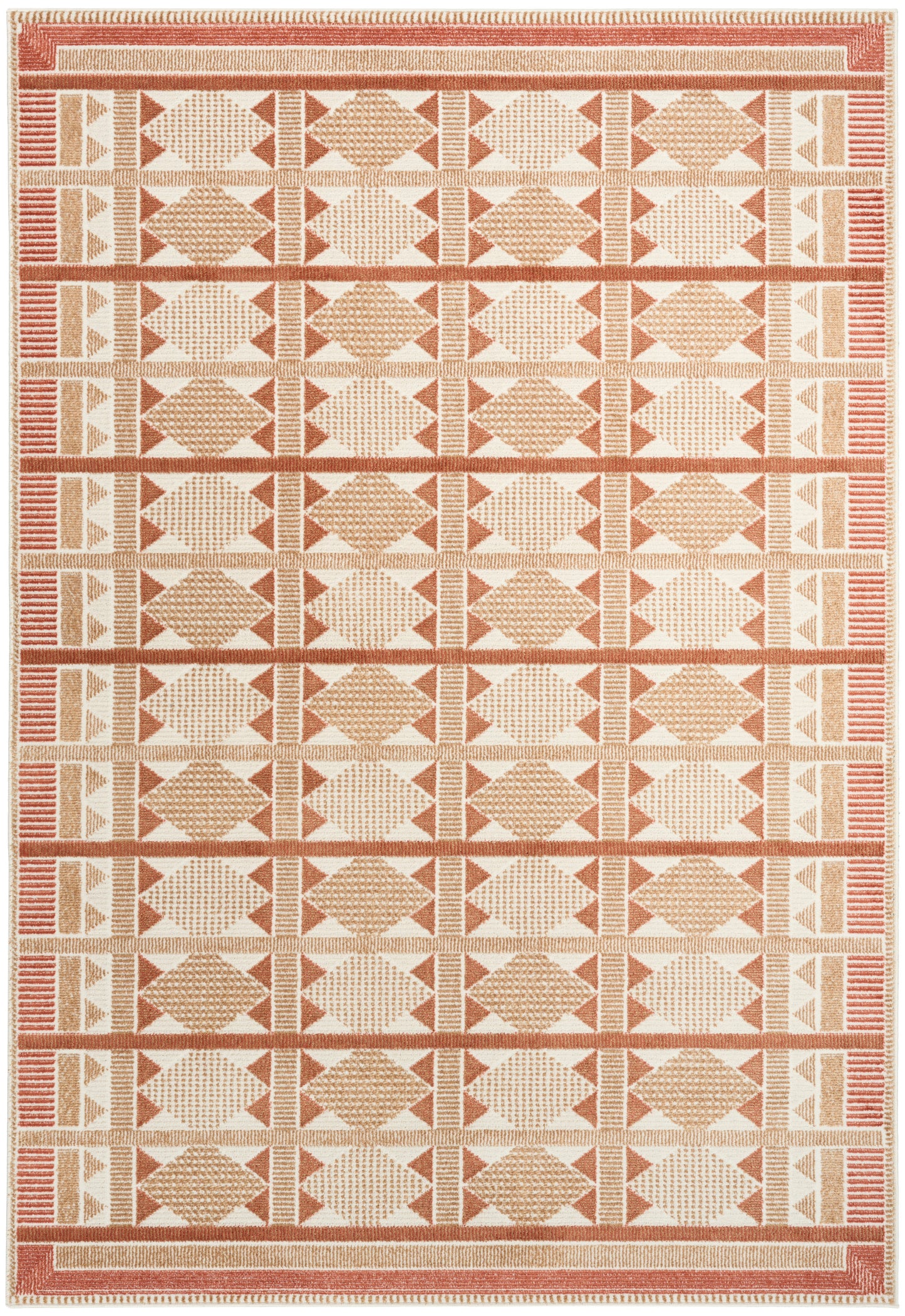Nourison Home Nordic NRC06 Rust Contemporary Power-loomed Rug