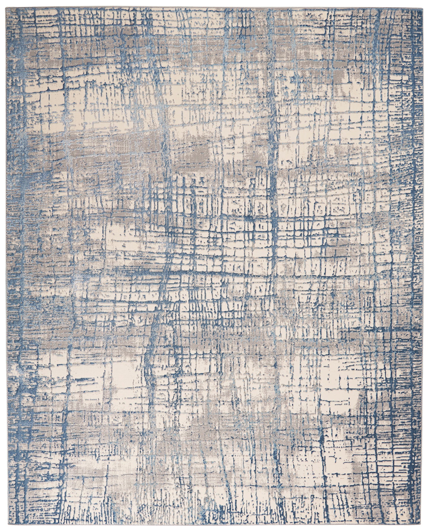 Calvin Klein CK950 Rush CK950 Ivory Blue Contemporary Power-loomed Rug
