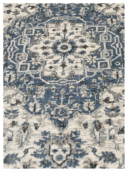 Artisan Bella Cream Blue Transitional Machinemade Rug - Rugs - Artisan - Atlanta Designer Rugs