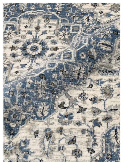 Artisan Bella Cream Blue Transitional Machinemade Rug - Rugs - Artisan - Atlanta Designer Rugs