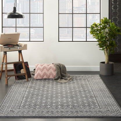 Nourison Home Palermo  Charcoal Silver  Contemporary