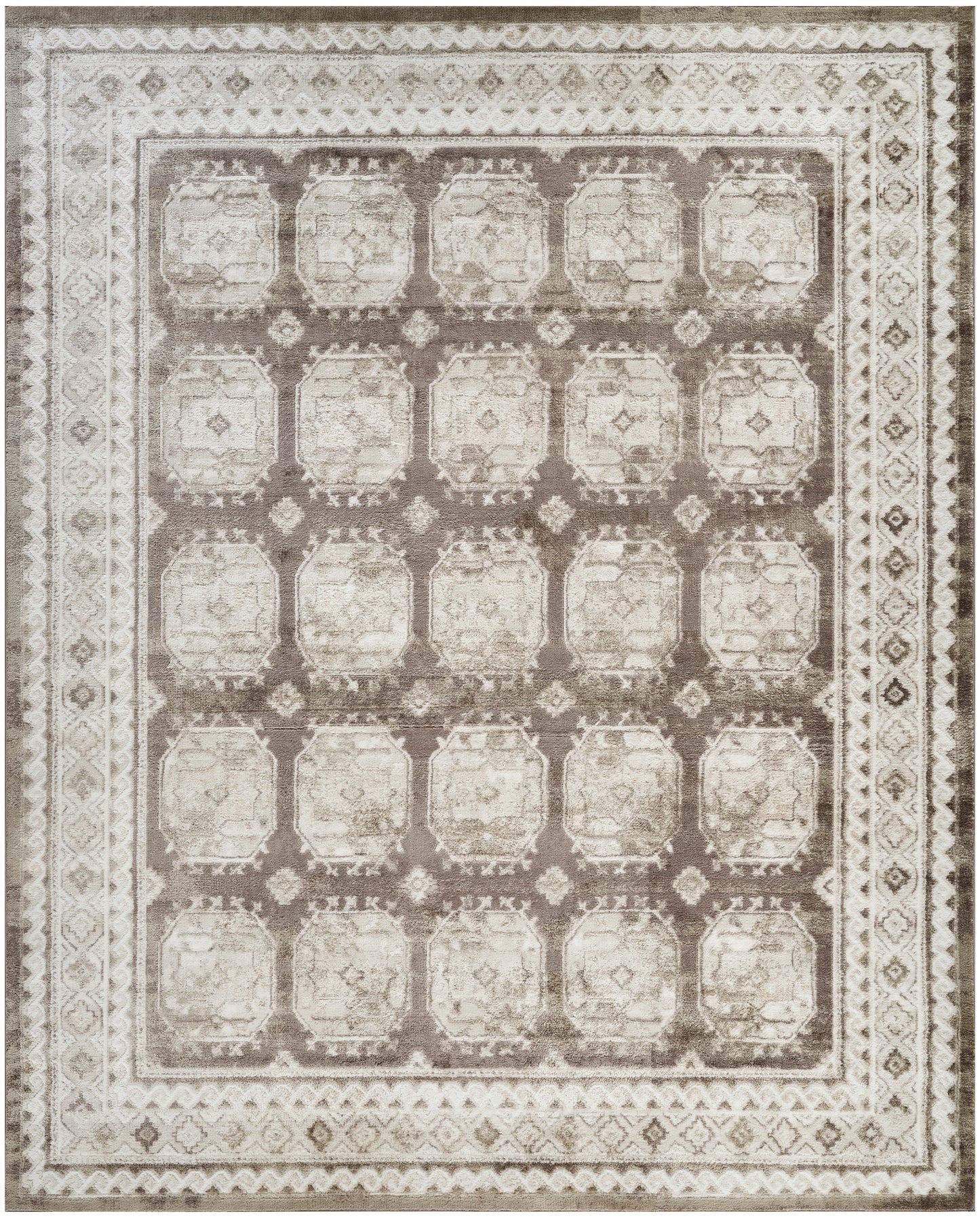 Nourison Home Dekor  Ivory Brown  Traditional