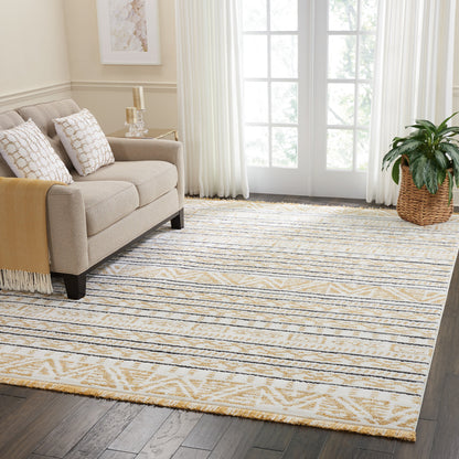 Nourison Home Kamala  Yellow  Contemporary