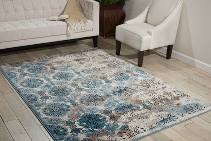 Nourison Home Karma  Ivory Blue  Transitional