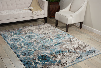 Nourison Home Karma  Ivory Blue  Transitional