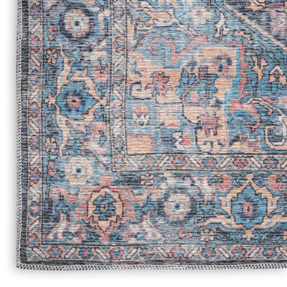 Nourison Home New Concept Washables  Light Blue Multicolor  Traditional