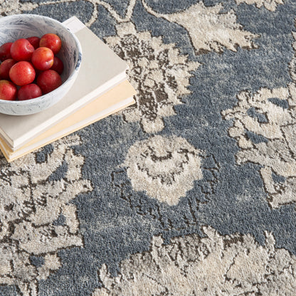 Nourison Home Quarry  Blue Beige  Traditional