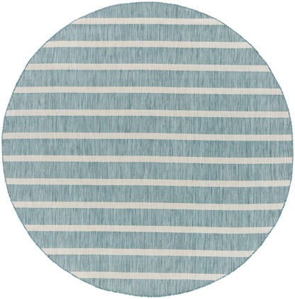 Nourison Home Positano POS03 Aqua Ivory Contemporary Power-loomed Rug