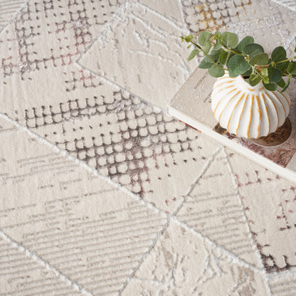 Nourison Home Glitz  Ivory Multicolor  Contemporary