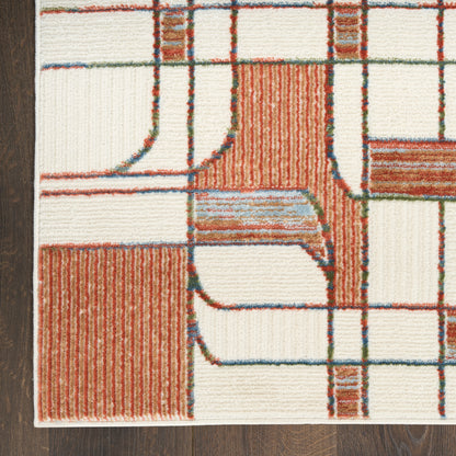 Nourison Home Nordic  Ivory Rust  Contemporary