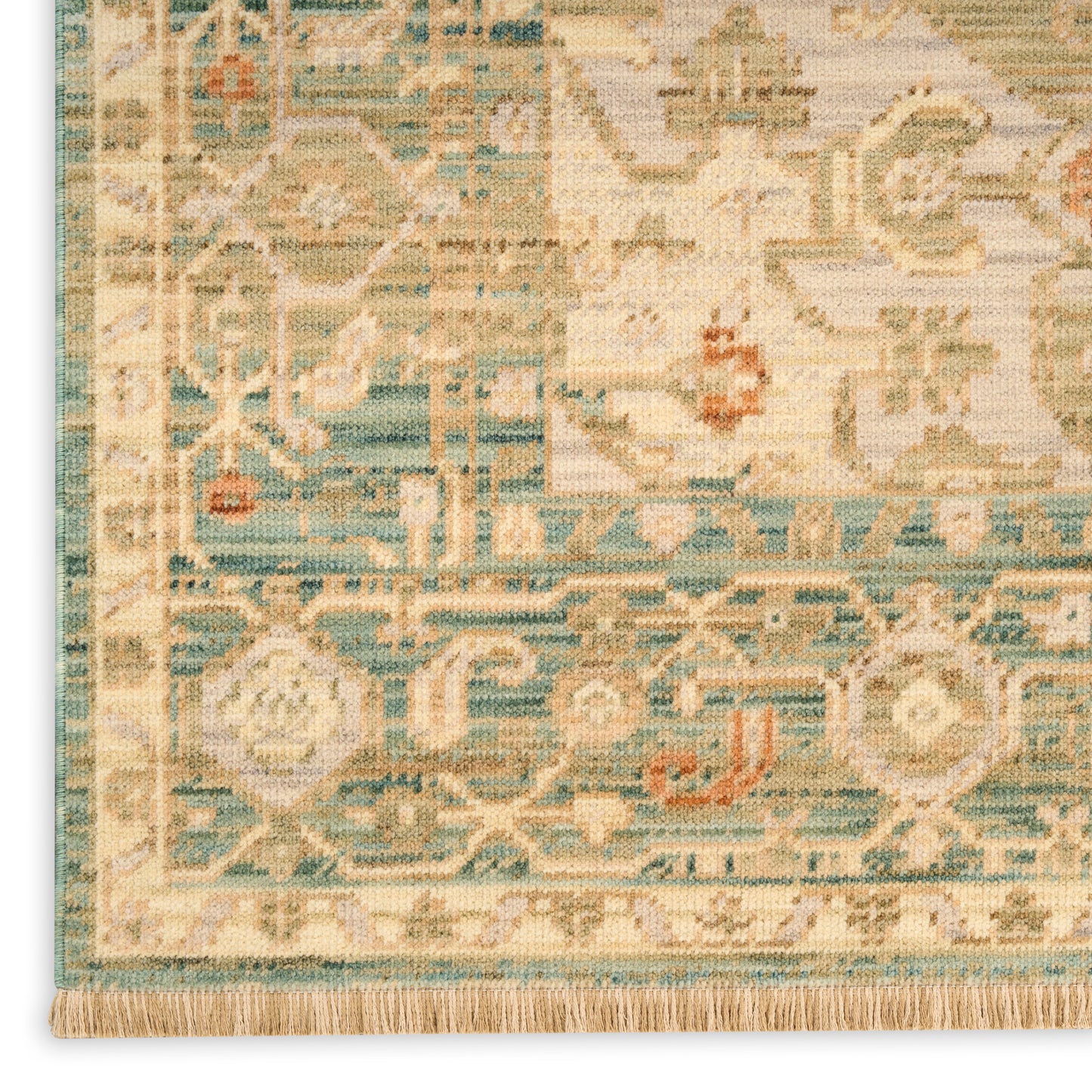 Nourison Home Antique Bloom  Teal  Traditional