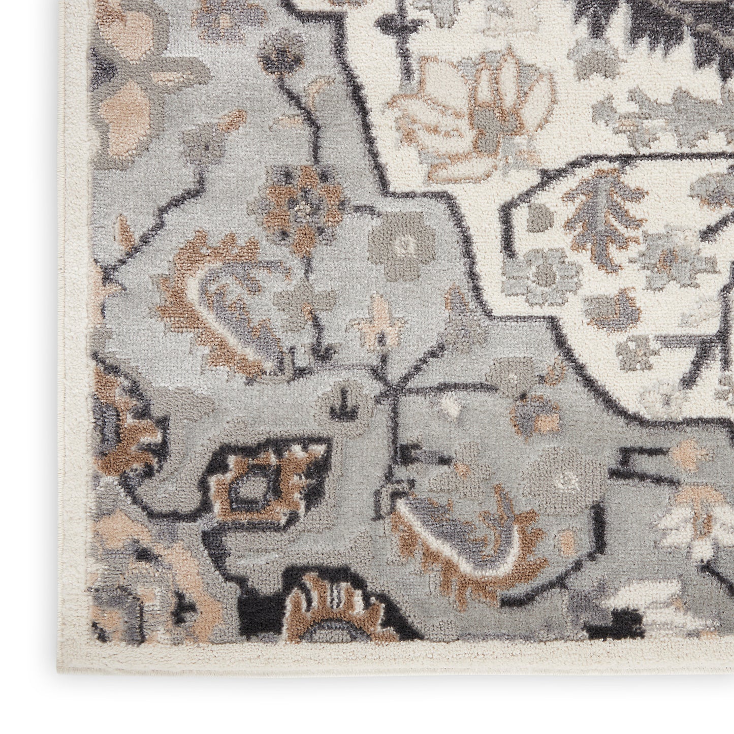 Nourison Home Elation  Ivory Grey  Traditional