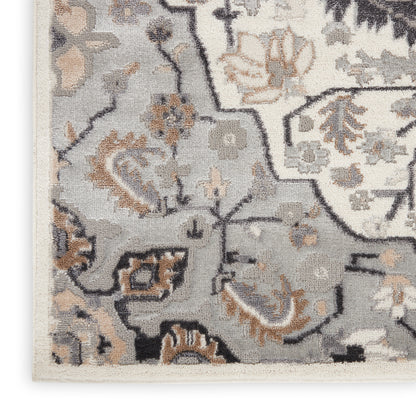 Nourison Home Elation  Ivory Grey  Traditional