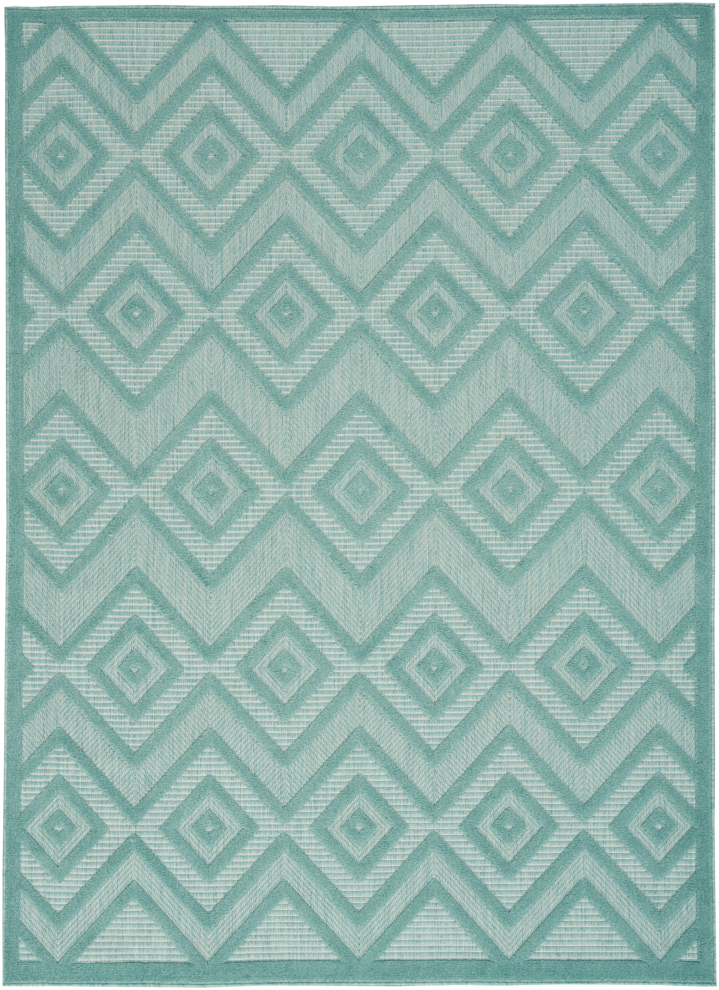 Nourison Home Versatile NRV01 Aqua Teal Contemporary Flat Weave Rug