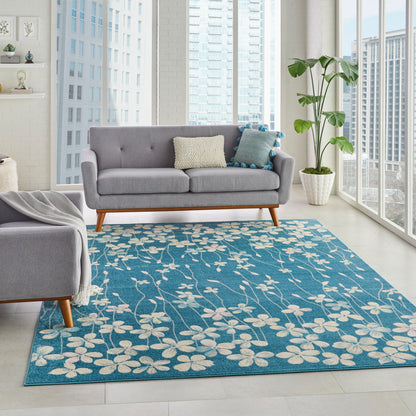 Nourison Home Tranquil  Turquoise  Contemporary