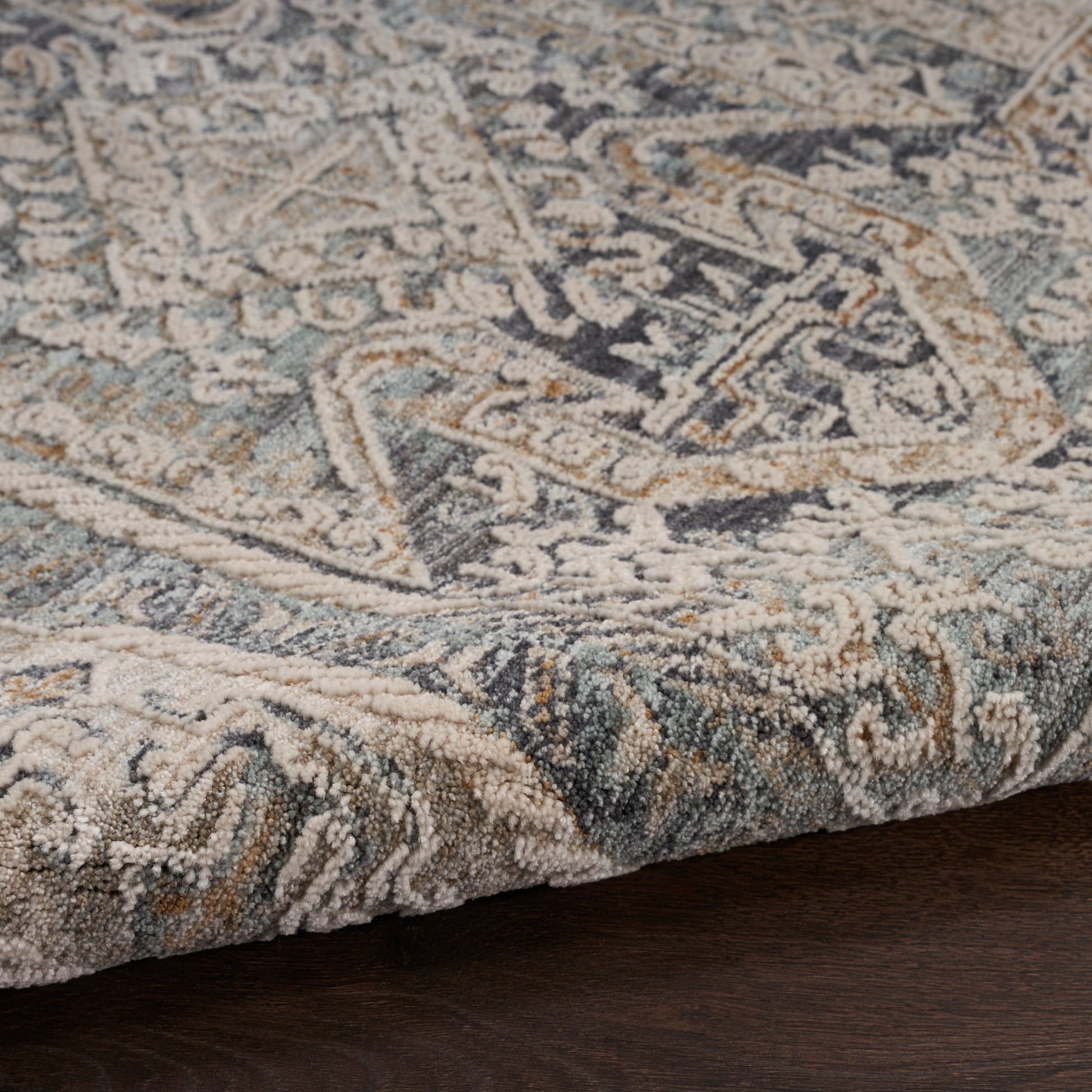 Nourison Home Lynx  Ivory Charcoal  Transitional