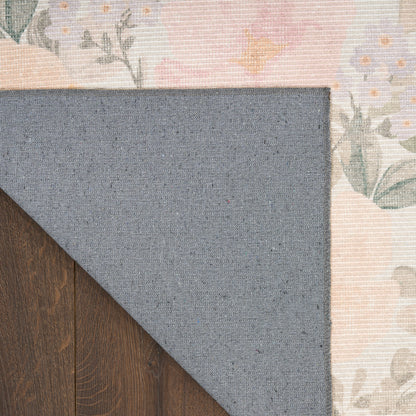 Nourison Home Botanical Washables  Beige Multicolor  Contemporary